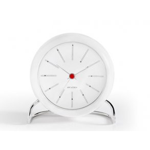 Arne Jacobsen, Bankers bordur hvid/hvid  11 cm, alarm