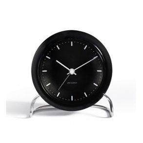 Arne Jacobsen, City Hall bordur sort/sort  11 cm, alarm
