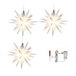 Herrnhuter Stjerne 13cm - Hvid - 3 pak - AC-Adapter