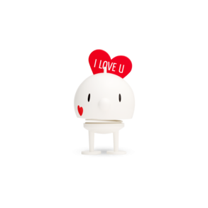 Hoptimist Love Bumble, hvid H 16,5 cm