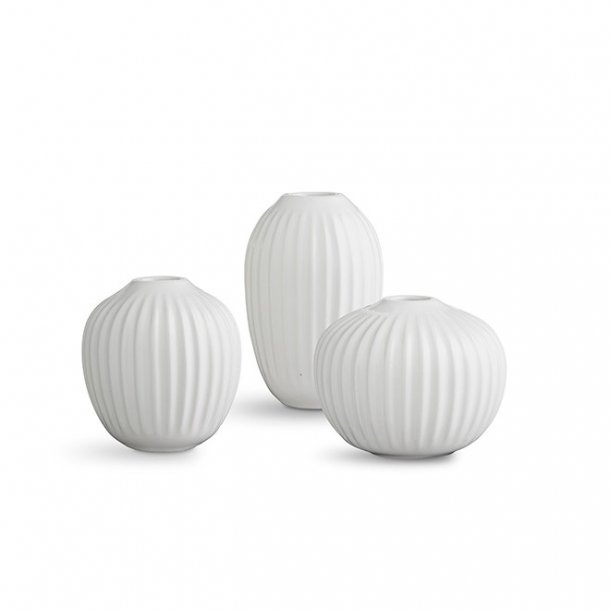 Khler Hammershi vase miniature 3-pak hvid