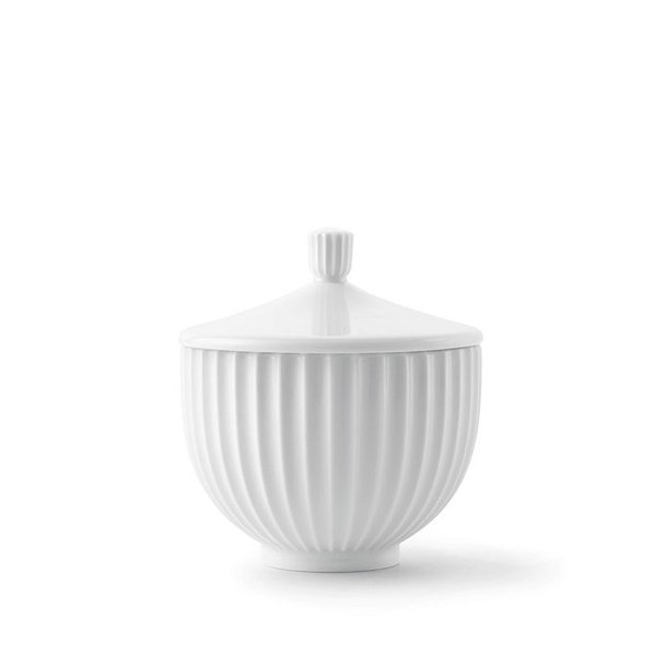 Lyngby Porcel&aelig;n, Bonbonniere Hvid, 10cm
