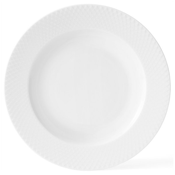 Lyngby Porcel&aelig;n, Rhombe Dyb Tallerken, &Oslash;23