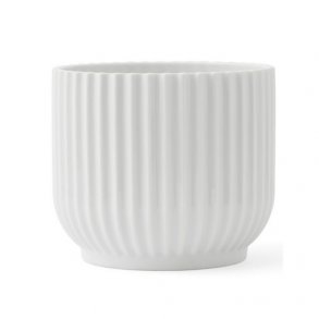 Lyngby Porcelæn, Urtepotteskjuler lille, hvid