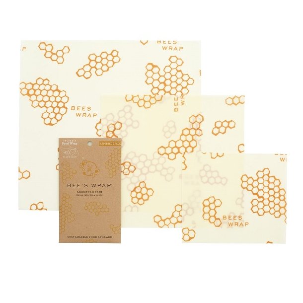 B�redygtig madindpakning. Bee�s wrap 1 small, 1 medium, 1 large 