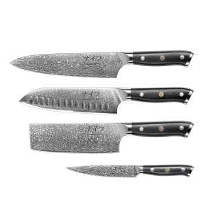 Knivs�t Damascus - 4 Dele - Damascus By HAWS