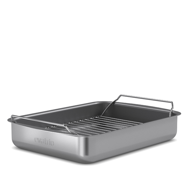 Professionel Bradepande - Keramisk Bel�gning - M/Rist - 30x22cm - Eva Trio 