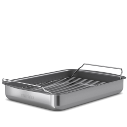 Professionel Bradepande - Keramisk Bel�gning - M/Rist - 35x25cm - Eva Trio 