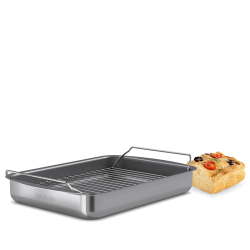 Professionel Bradepande - Keramisk Bel�gning - M/Rist - 35x25cm - Eva Trio 