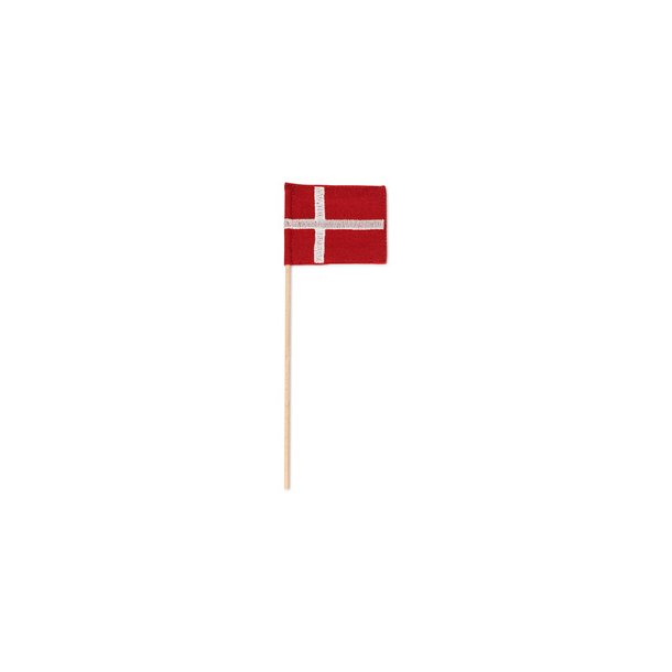 Kay Bojesen. Tekstilflag til lille garder. Rd/hvid
