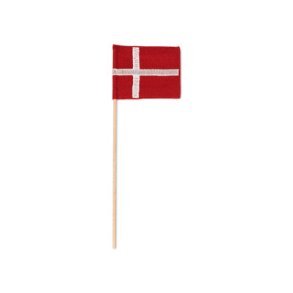 Kay Bojesen. Tekstilflag til mini garder. Rd/hvid