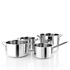 Grydes�t - 4stk - U/Bel�gning - Rustfrit St�l - 1,8L/2,2L/3,6L/4,8L - Eva Trio