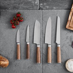 Knivs�t - Santo Chef - 5 dele - Valn�d - H�ws