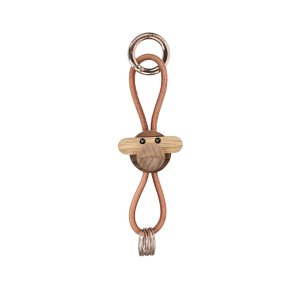 Abe N�glering - Guld/Brun - 3cm - Kay Bojesen
