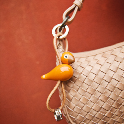 Fugle N�glering - Orange - 4,5cm - kay Bojesen