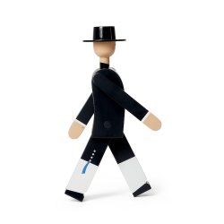 Norsk Bunad - Tr�figur 20,5cm - Mand - Sort/R�d - Kay Bojesen
