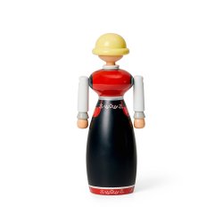 Norsk Bunad - Tr�figur 20,5cm - Kvinde - Sort/R�d - Kay Bojesen