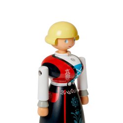 Norsk Bunad - Tr�figur 20,5cm - Kvinde - Sort/R�d - Kay Bojesen