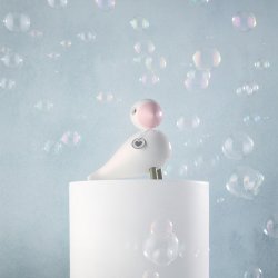 Sangfugl Love - Hvid/Rosa - 15,5cm - Kay Bojesen 