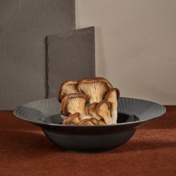 Dyb Tallerken Rhombe - Earth - 24,5cm - Slate - Lyngby