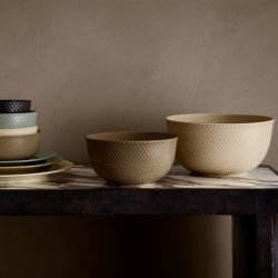 Serveringssk�l Rhombe - Earth - 22cm - Marble - Lyngby
