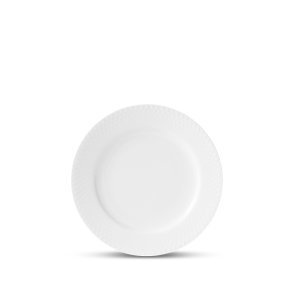 Tallerken Rhombe - 21cm - Hvid - Lyngby