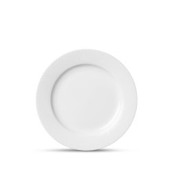 Tallerken Rhombe - 23cm - Hvid - Lyngby