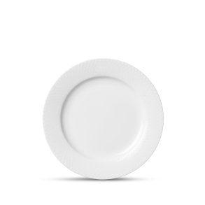 Tallerken Rhombe - 23cm - Hvid - Lyngby