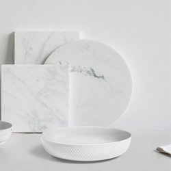 Serveringssk�l Rhombe - 28cm - Hvid - Lyngby