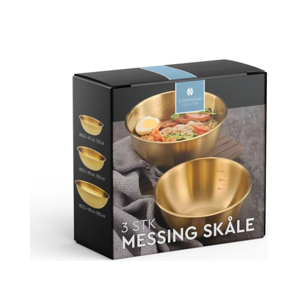 Sk�les�t - Messing - 3stk - Scandinavian Collection