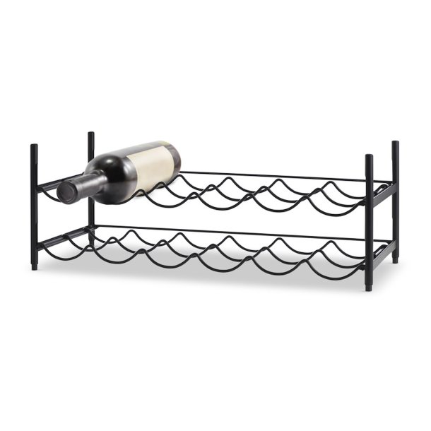 Vinreol - Sort - St�l - 56cm 
