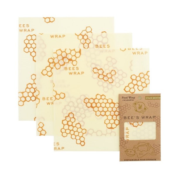 B�redygtig madindpakning. Bee�s wrap Medium 3 stk.