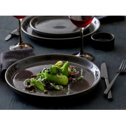 Bitz, Tallerken gr/blank gr, : 21 cm 