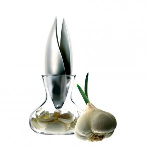 Eva solo Hvidlgspresser med glasbeholder, rustfrit stl.