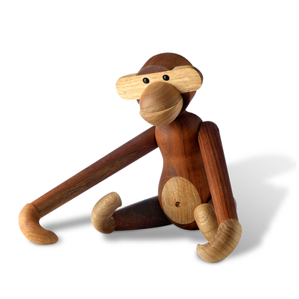 Kay Bojesen, abe mellem, teak og limbatr