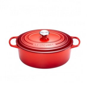 Le Creuset oval gryde rd 4,1l 27 cm i stbejern 
