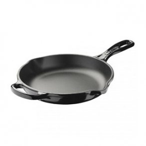 Le Creuset stegepande 20 cm sort i stbejern med stbejernshndtag