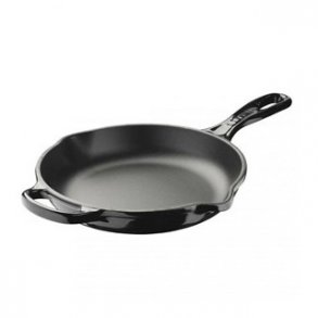 Le Creuset stegepande 26 cm sort i stbejern med stbejernshndtag