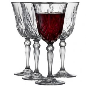 Lyngby glas, Melodia rdvinsglas 4 stk.