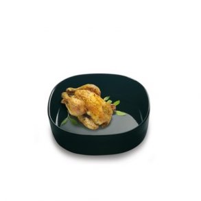 Piet Hein, porcel�n, Ovnfast Fad, Sort, 26 x 26 cm